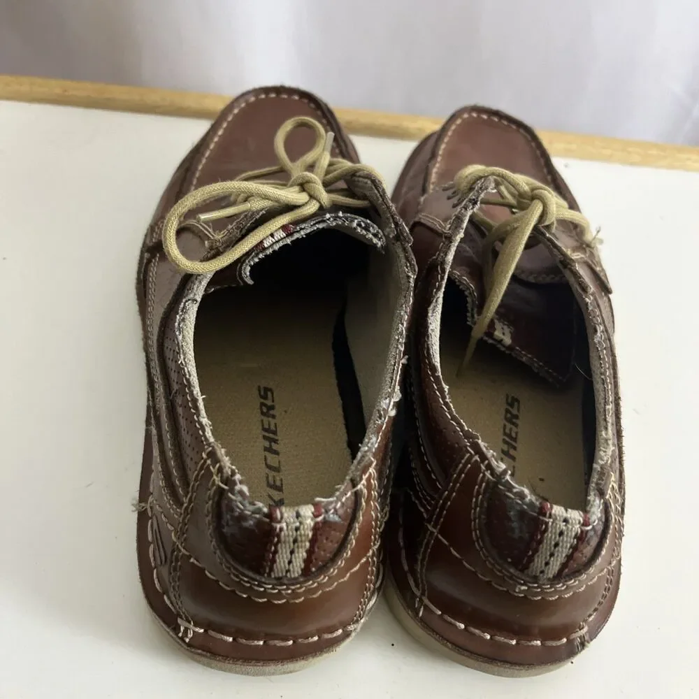 Sketchers Boat Men’s Shoes Size 7.5 Brown Y2K Grandpa Casual Slip On